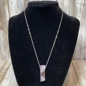 Amethyst Bar Necklace Natural Healing Crystal